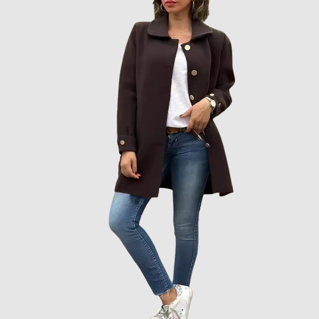 Мартина - Класическо овърсайз палто с копчета