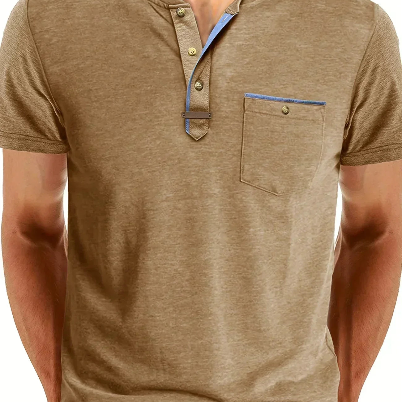 Tomáš – Měkké Základní Tričko s Kapsou na Prsou pro Muže