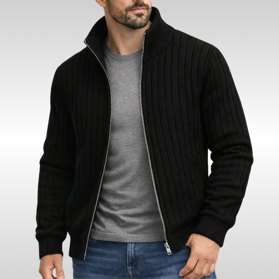 Tiberius™ – Elegantní cardigan se zipem