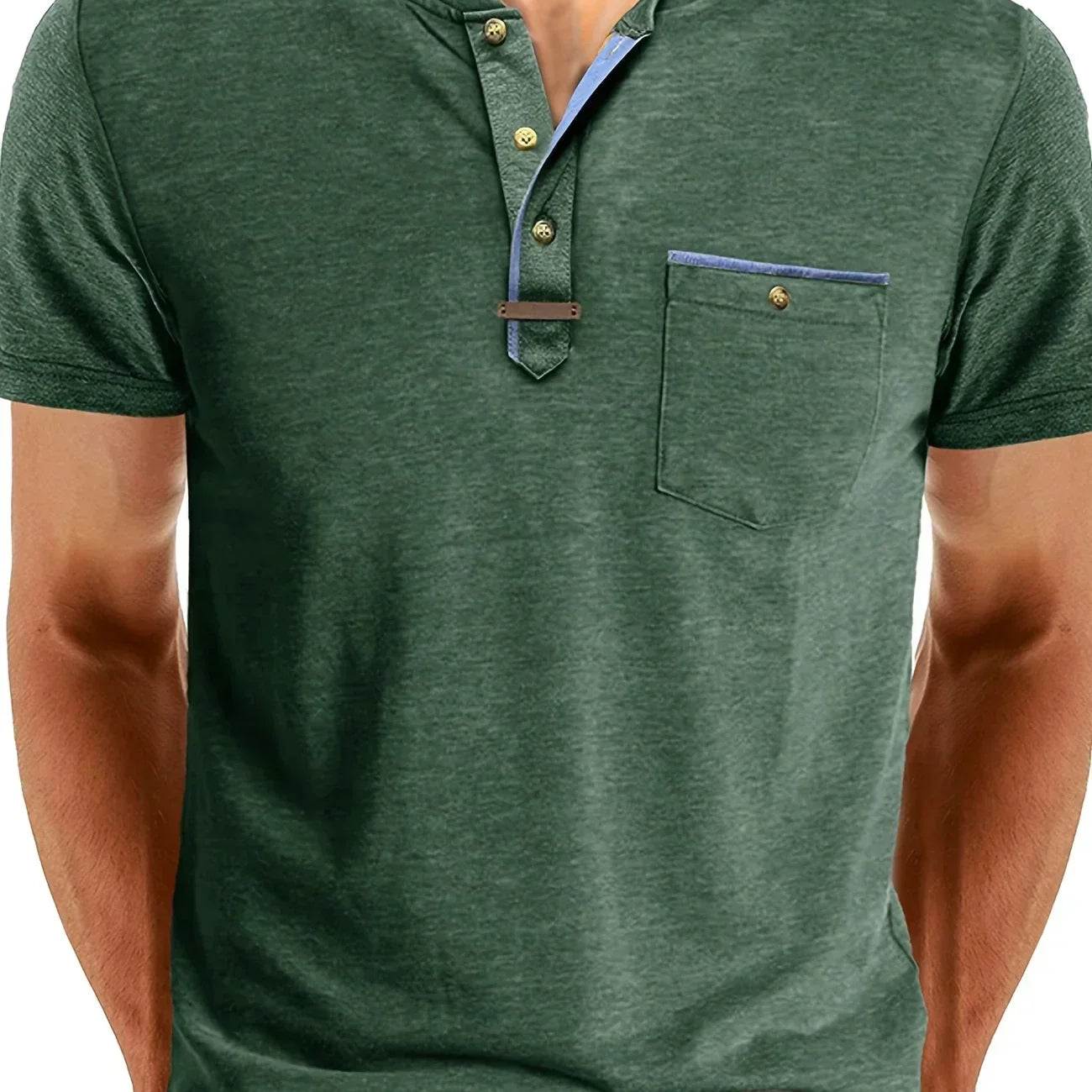 Tomáš – Měkké Základní Tričko s Kapsou na Prsou pro Muže