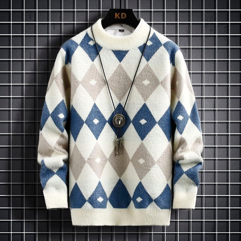 Tomáš – Pánský Svetr s Diamantovým Vzorem