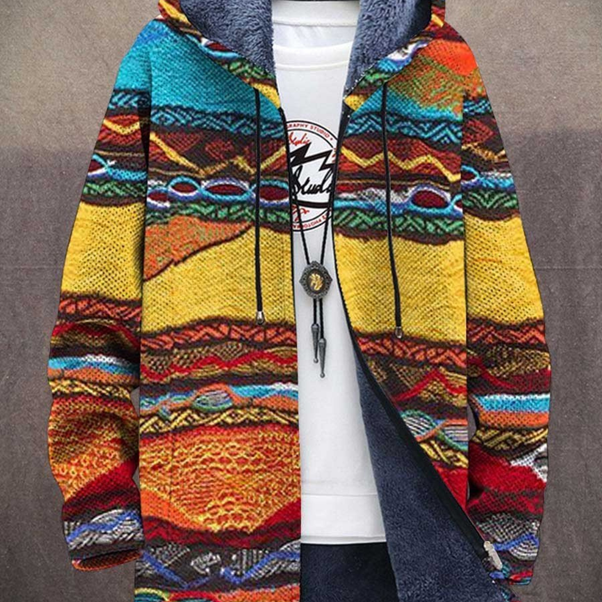 Jindalee - Prabangus kardiganas su meniniu akcentu