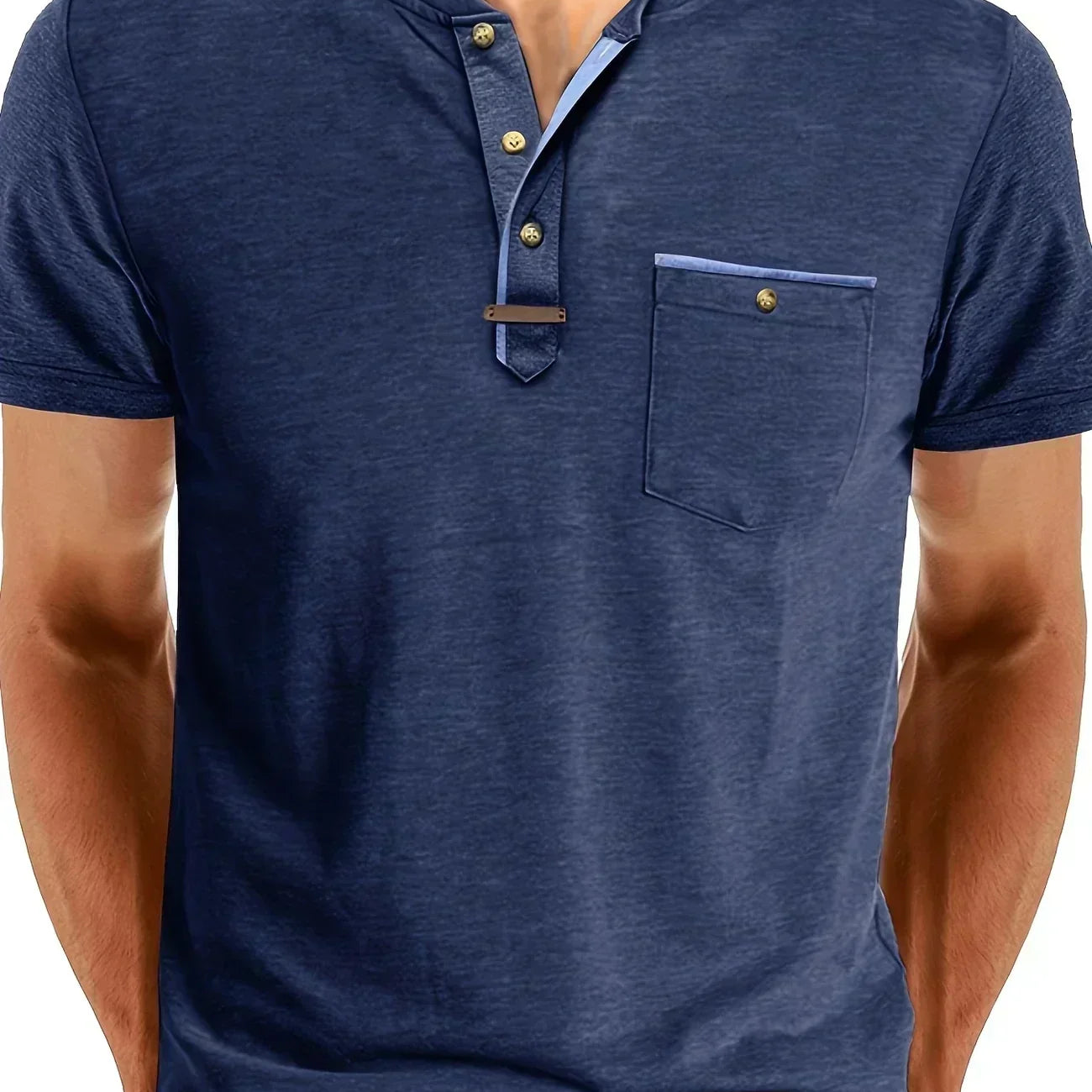 Tomáš – Měkké Základní Tričko s Kapsou na Prsou pro Muže