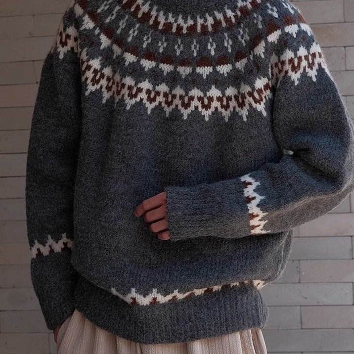 Tomáš – Vintage Kulatý Svetr pro Muže