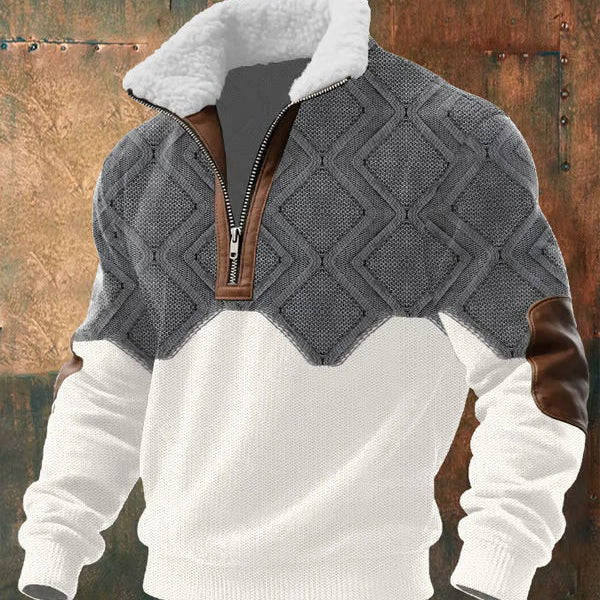 Václav - Svetr s límcem podšitým kožešinou