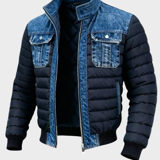 Jake - Hybridní denimová prošívaná bunda pro městský styl