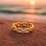 Делия | Златен пръстен с цирконий