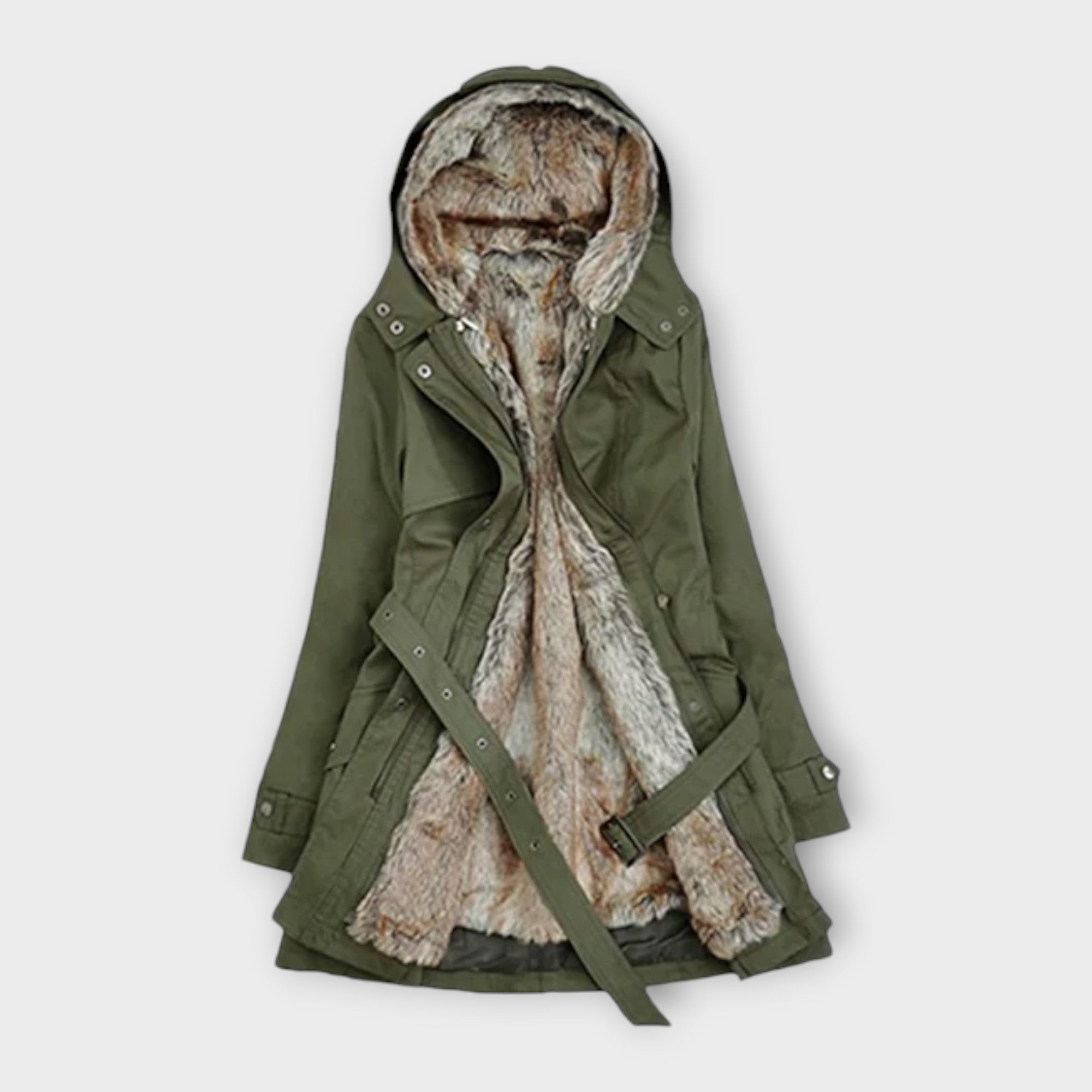 Микаш - Топло кожено палто с кожена подплата