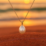 Риа | Нежно перлено колие с деликатна верижка