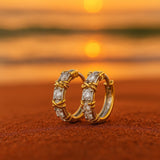 Талула | Златни обеци с цирконий